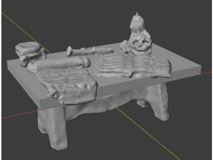 wizard's room desk table book skull sorcerer d&d terrain miniature darkgref 3d print model - Mito3D