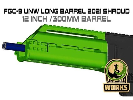 fgc-9 unw 2021 long barrel shroud set untangle 3d print model - Mito3D