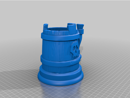 resized skull mug fit sodacan crumblingcookie 3d print model - Mito3D