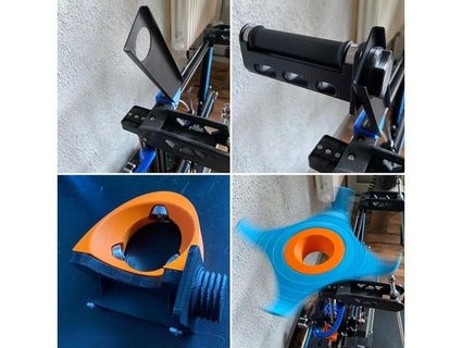 cr10 spoolarm filament carousel adaptor trinaldo 3d print model - Mito3D
