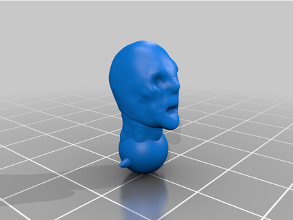 rough action figure head void-8065236 3d print model - Mito3D