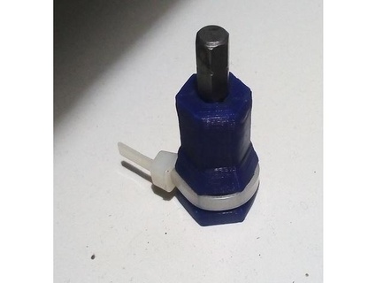 porlex coffee grinder 5 sided shaft hex bit adapter mortarart 3d print model - Mito3D
