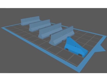 jersey barreras ho escala Escalable n scale jcsriptrack 3d print model - Mito3D