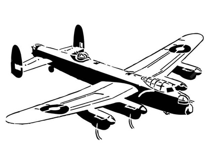 military transport aircraft stencil longquang 3d print model - Mito3D