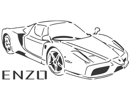 enzo Ferrari pochoir longquan 3d print model - Mito3D