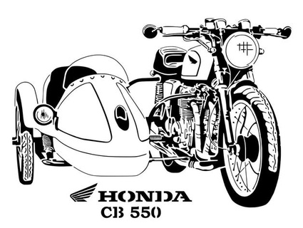 honda cb550 stencil longquan 3d print model - Mito3D