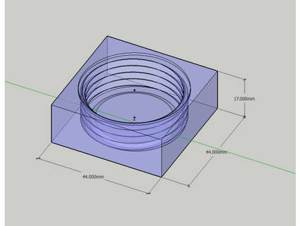 aluminium couvercles 38 mm diamètre imaicom 3d print model - Mito3D
