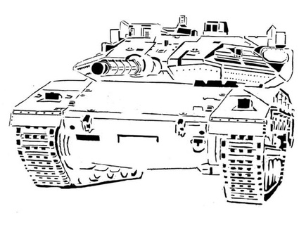 tank stencil 3 longquang 3d print model - Mito3D