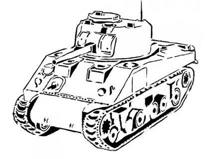 tank şablon 4 uzun boylu 3d print model - Mito3D