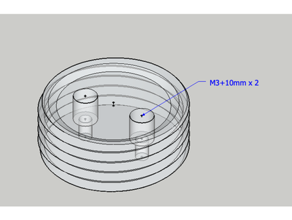 38mm diametro maschio filo imaicom 3d print model - Mito3D