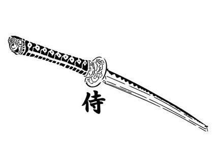 katana espada estêncil longquan 3d print model - Mito3D