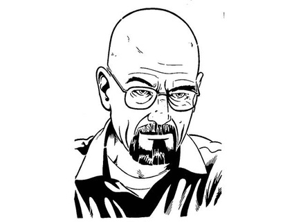 walter white stencil 2 longquang 3d print model - Mito3D