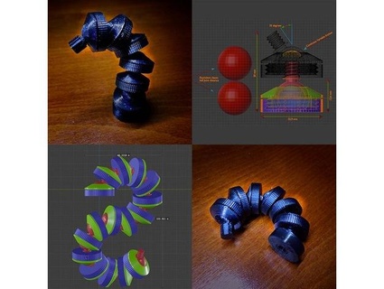 joint low profile ball simonwebnet 3d print model - Mito3D