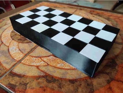 ajedrez tablero 2 caja tapa frondoso 3d print model - Mito3D