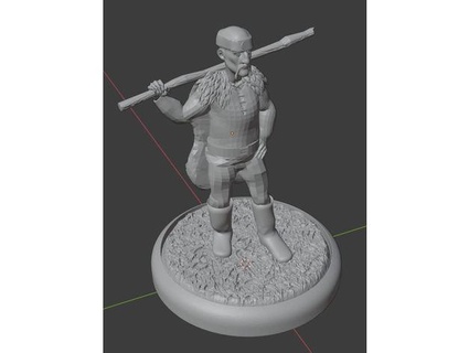 old monk quarterstaff adventurer warrior dungeons dragons hero wizard darkgref 3d print model - Mito3D