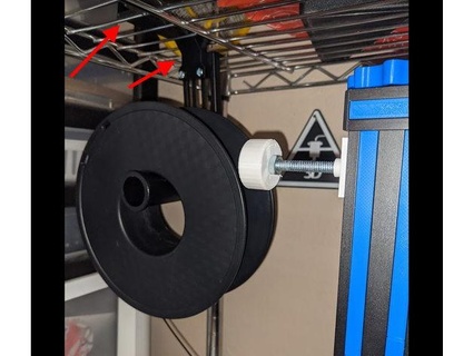 wire shelf spool hanger spirko 3d print model - Mito3D