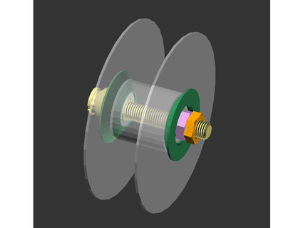 adjustable spool holder rockstorm 3d print model - Mito3D