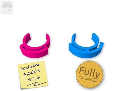 fully customizable cable tidy clip code make 3d print model - Mito3D