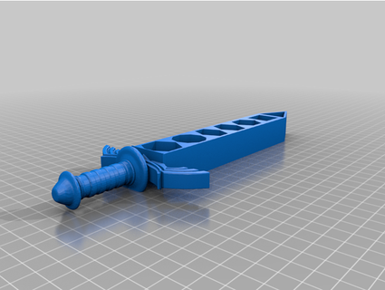 flat master sword dice holder part remix nicksproud 3d print model - Mito3D