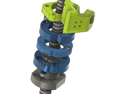 hevort wobble rings fsu1204 ball screws evomotors 3d print model - Mito3D