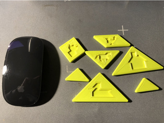 tangram pièces brunojennrich 3D print model - Mito3D