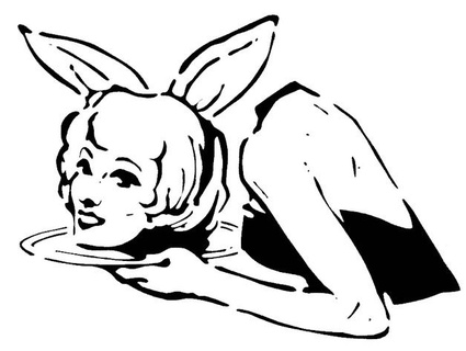 magic bunny girl stencil longquang 3d print model - Mito3D