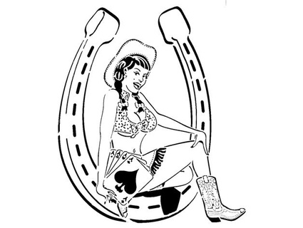 cowgirl stencil 4 longquang 3d print model - Mito3D