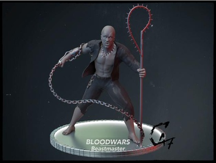 guerre sangue Beastmaster maschio figurina c47 3d 3d print model - Mito3D