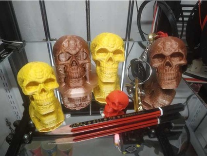 celtic skull hole key chain sravanrekandar 3d print model - Mito3D