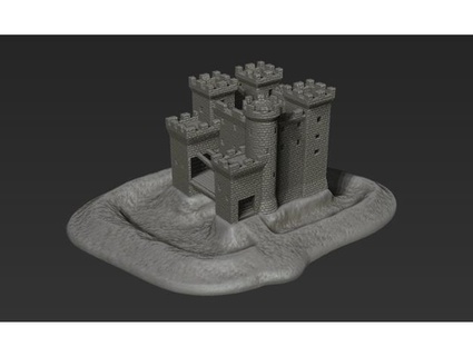 age empires castle 3mm miniatures velvet mark 3d print model - Mito3D
