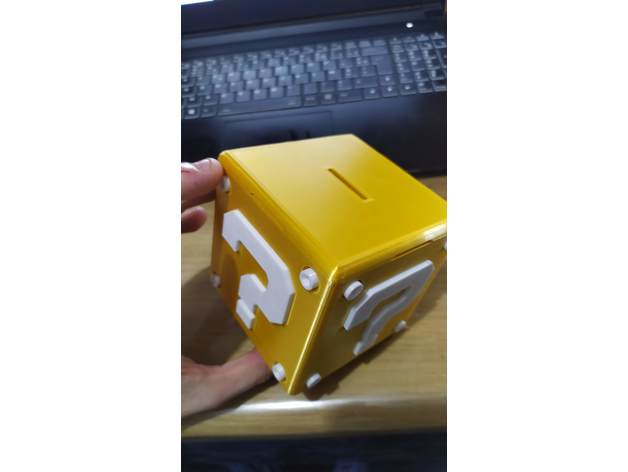 mario box piggy bank tirelire florentfr62 3D print model - Mito3D