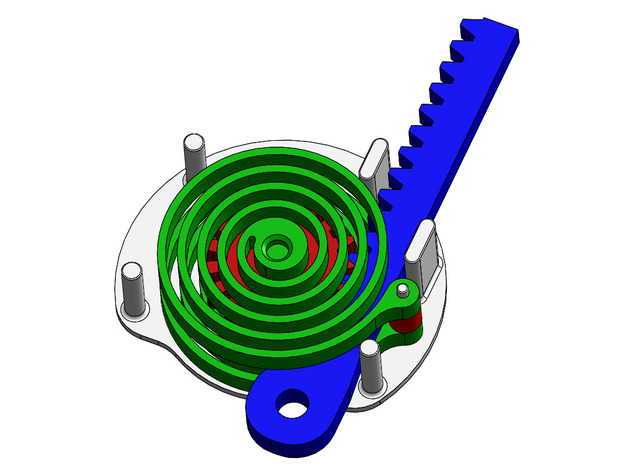 Uhrfeder Dynamometer m3ss3ng3r 3D print model - Mito3D