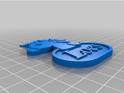 tek boynuzlu at isim anahtarlık hız manyağı 3d print model - Mito3D
