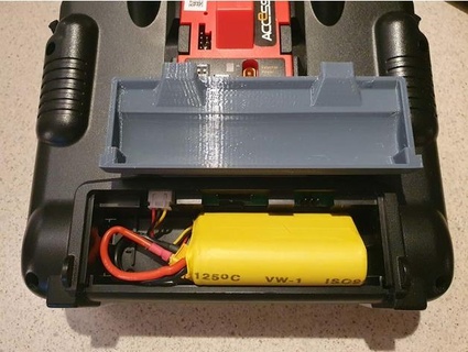 taranis x9dp battery cover 2s 18650 pack utegen 7648 3d print model - Mito3D