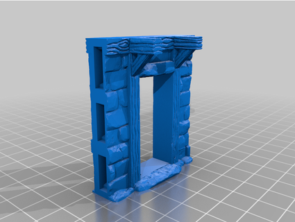 forja aberta 20 fachada pedra tijolo portas trabalhando mannolito 3d print model - Mito3D