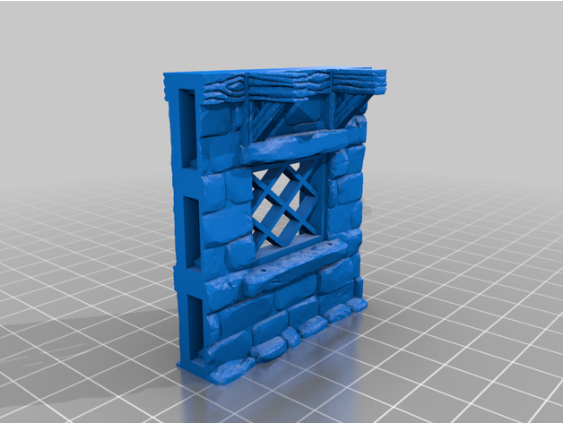 openforge 20 facades stone brick windows movable shutters mannolitto 3D print model - Mito3D