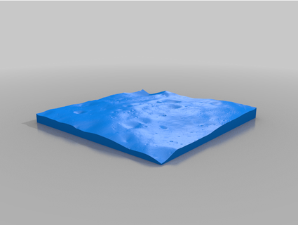 moon artemis site shoemaker crater kmcannon 3d print model - Mito3D