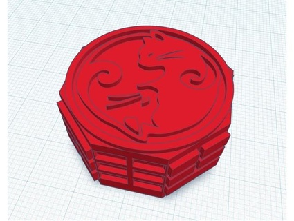 iching cat yin yang knob hobojo 3d print model - Mito3D