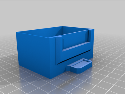 pannello forato 2 drawer parti bidone leggero cassetti mcrabb23 3d print model - Mito3D