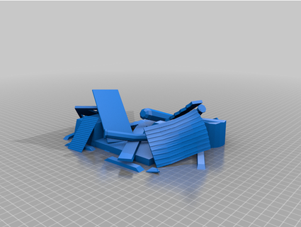 ork destroyed building - terrain lp jimjimjimmyjim 3d print model - Mito3D