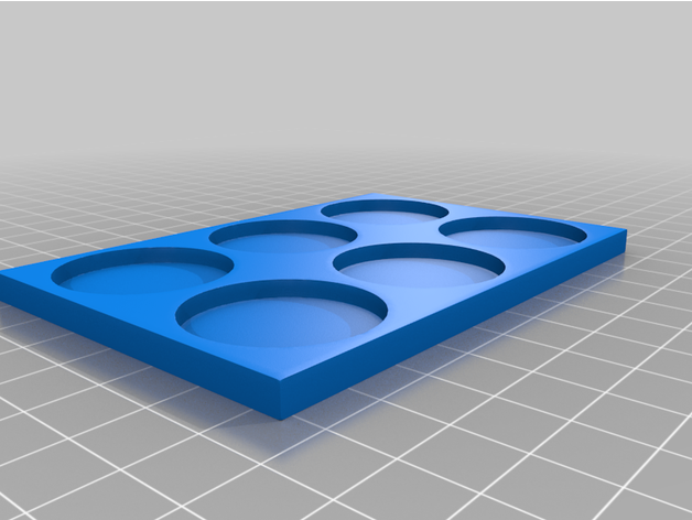 basic 30mm wargaming movement tray 3x2 warploqueminiatures 3D print model - Mito3D