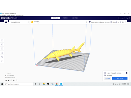1 parça mersin balığı Tombul reefer 3d print model - Mito3D