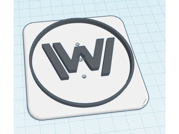 modular trailer hitch faceplate - westworld logo rkxone 3D print model - Mito3D