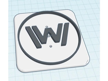 modular remolque enganche placa frontal Westworld logo rkxone 3d print model - Mito3D