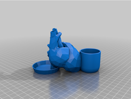 heart painting vessel abbeynemec 3d print model - Mito3D