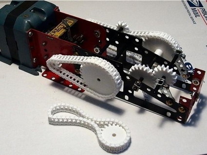sprockets gears print place gear chain - fischertechnik vtxrider1 3d print model - Mito3D