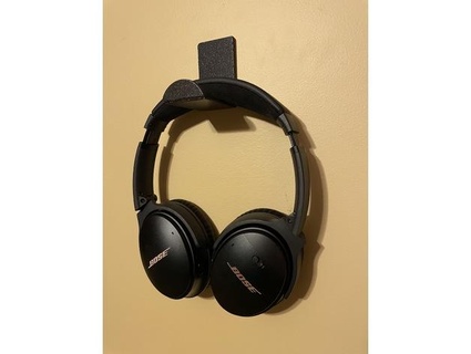 wall-mounted headphone hanger schrockwell 3d print model - Mito3D
