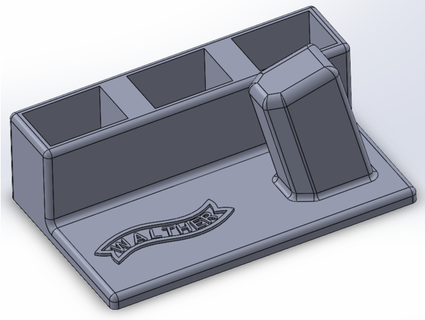 Walther seguro exibição jogador plasma 3d print model - Mito3D