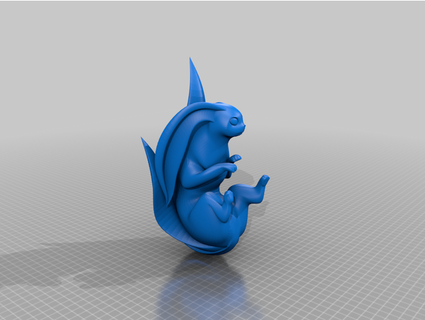 ffxiv carbuncle hanging pose nathahniel 3d print model - Mito3D