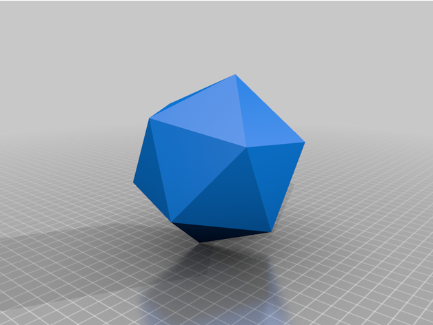d20 Vide icosaèdre tranchecrush 3D print model - Mito3D